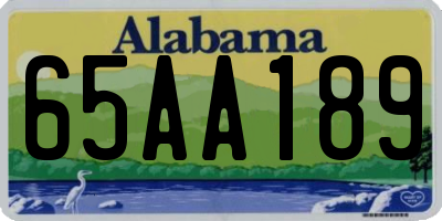 AL license plate 65AA189