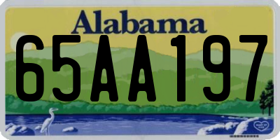 AL license plate 65AA197