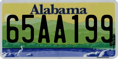 AL license plate 65AA199