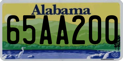 AL license plate 65AA200