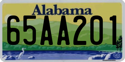 AL license plate 65AA201