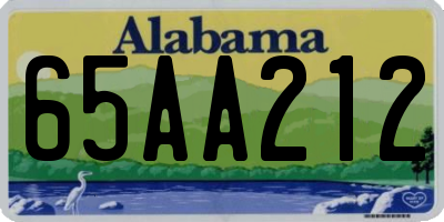 AL license plate 65AA212