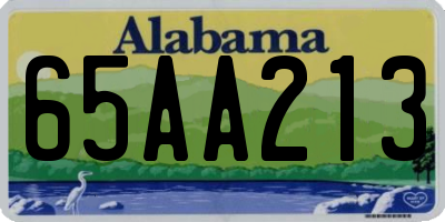 AL license plate 65AA213