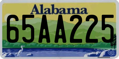 AL license plate 65AA225