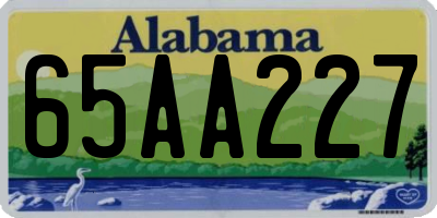 AL license plate 65AA227