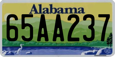 AL license plate 65AA237