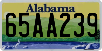 AL license plate 65AA239