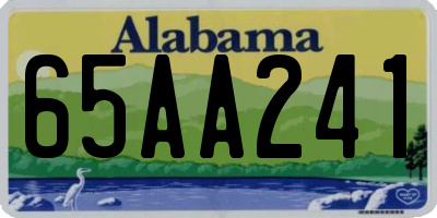 AL license plate 65AA241