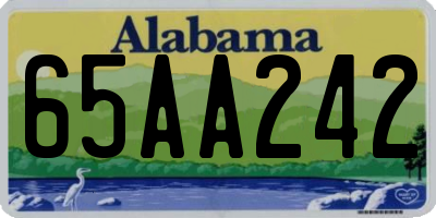AL license plate 65AA242