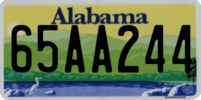 AL license plate 65AA244
