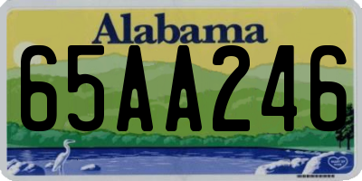 AL license plate 65AA246