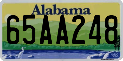 AL license plate 65AA248