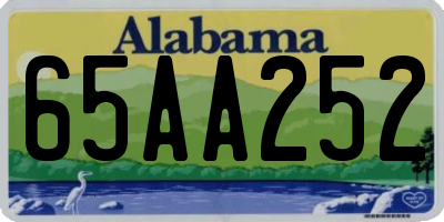 AL license plate 65AA252