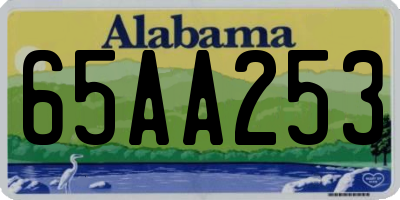 AL license plate 65AA253