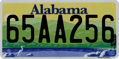AL license plate 65AA256