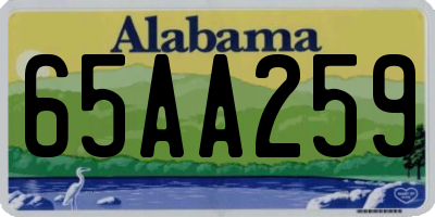 AL license plate 65AA259