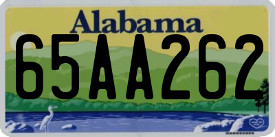AL license plate 65AA262