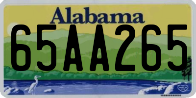 AL license plate 65AA265