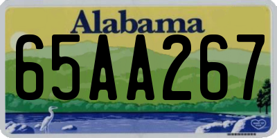 AL license plate 65AA267