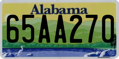 AL license plate 65AA270