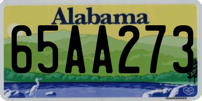 AL license plate 65AA273