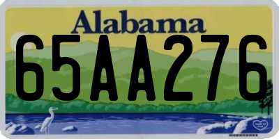 AL license plate 65AA276