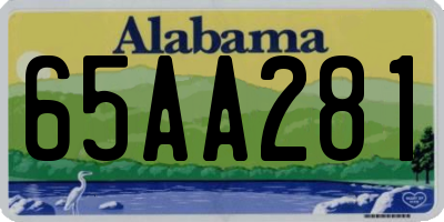 AL license plate 65AA281