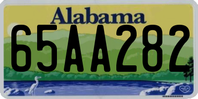 AL license plate 65AA282