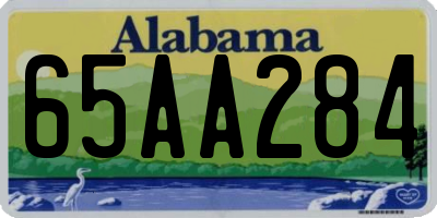 AL license plate 65AA284