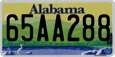 AL license plate 65AA288
