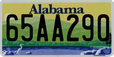 AL license plate 65AA290
