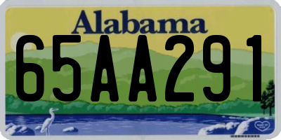 AL license plate 65AA291