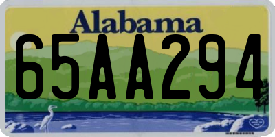 AL license plate 65AA294