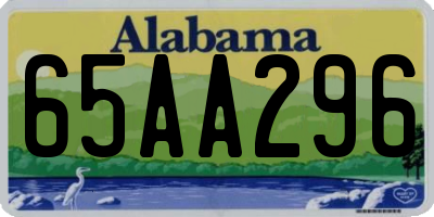 AL license plate 65AA296