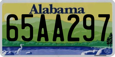 AL license plate 65AA297
