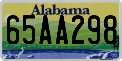 AL license plate 65AA298