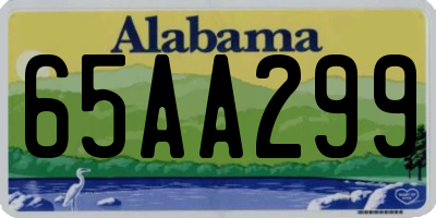 AL license plate 65AA299