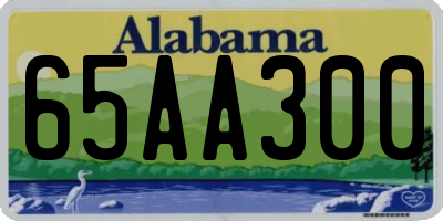 AL license plate 65AA300