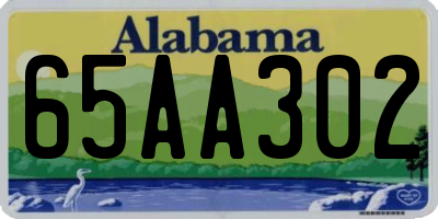 AL license plate 65AA302