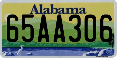 AL license plate 65AA306