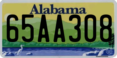 AL license plate 65AA308