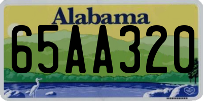 AL license plate 65AA320
