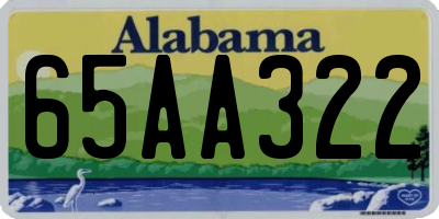 AL license plate 65AA322