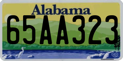 AL license plate 65AA323