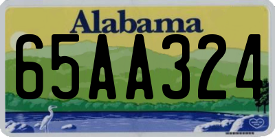 AL license plate 65AA324