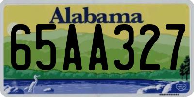 AL license plate 65AA327