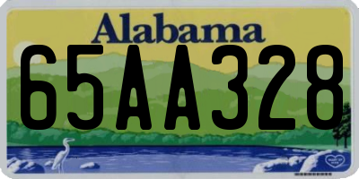 AL license plate 65AA328