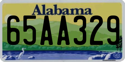 AL license plate 65AA329