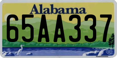 AL license plate 65AA337