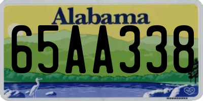 AL license plate 65AA338